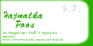 hajnalka poos business card